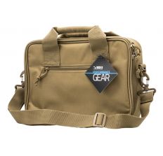 NC Star Double Pistol Range Bag Tan 13"x10"x3.3"