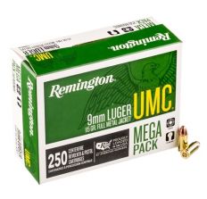 Remington 9mm UMC 115gr FMJ 1000rd Case