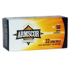 Armscor .22LR 36GR 50/ct - Armscor .22LR 36GR 1000 rounds (50rd/20pk)