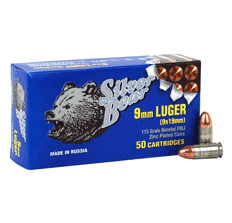 SILVER BEAR 9MM LUGER 115GR FMJ 50PK