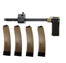 SB Tactical CZ Scorpion PDW Brace 3 Position FDE  Plus 4 PGS FDE Mags