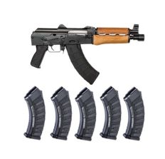 Century Arms ZASTAVA PAP M92 7.62x39 AK47 pistol with (1) 30rd AK MOE Pmag & (5) CAA 30rd AK Polymer mags with window