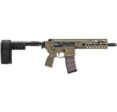 Sig Sauer MCX Virtus Pistol 300BLK 9" 30rd FDE Finish Collapsible PSB M-Lok 