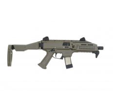 CZ SCORPION EVO 3 S1 9MM PISTOL Threaded 1/2X28 2-20rd & 4-32rd mags 91352 FDE Flat Dark Earth with Gearhead Works Tailhook  FDE Cheekrest 