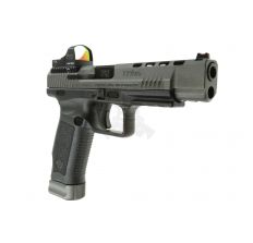 Canik TP9SFX Tungsten Grey 9mm PISTOL 5.2'' barrel Mounting plate cover & U-notch competition rear sight w/ Burris Fastfire II (NOT INSTALLED) 4MOA Matte Black Red Dot Sight (2) 20rd mags - PACKAGE DEAL!!!