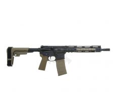 PGS MFG PGS15 Coyote Brown/Dark Earth AR-15 Pistol 11.5" Barrel with FDE SBA3 4-position Arm Brace 