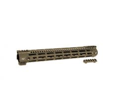 Midwest Industries AR Handguard - 15" G3 Lightweight M-Lok Handguard-FDE MI-G3ML15-FDE 