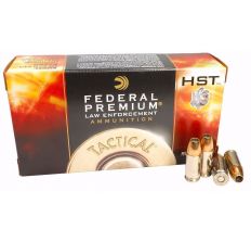 Federal Premium HST LE 9mm Luger JHP Ammo 124 Grain +P Jacketed Hollow Point 50rd box