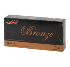 PMC Bronze Pistol Ammunition .45 ACP 185 Grain JHP Jacketed Hollow Point 50rd Box