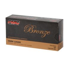 PMC Pistol Ammunition Bronze 9mm Luger Handgun Ammo - 115 Grain JHP 50rd Box