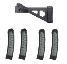 SB Tactical SBT Scorpion Folding Arm Brace w/ 4 Manticore Arms PGS 32rd Scorpion Mags 