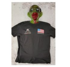 PGS T-Shirt w/ American Flag - Charcoal Prepper T-Shirt w/ American Flag M