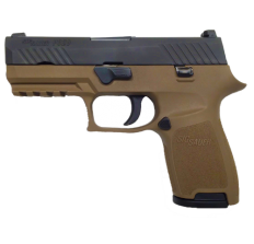 Sig P320C FDE 9mm pistol 3.9'' barrel Flat Dark Earth frame/ black slide CONTRAST SIGHTS (2) 15rd mags