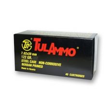 Tula Rifle Ammo 7.62X39 122GR FMJ 1000rd Case