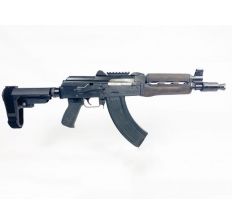 Zastava ZPAP92 Alpha AK-47 Pistol 7.62x39 10" Barrel Booster Brake Stained Walnut Handguard w/SBA3 Arm Brace